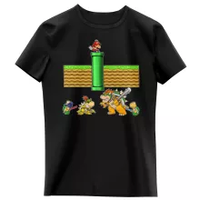 T-shirt Enfant Fille Mario « Un mauvais tuyau... » – Parodie Super Mario