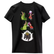 T-shirts crianças raparigas Capitão Gancho “Capitão Gancho e Crocodile” – One Piece de parodia
