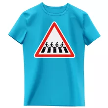 T-shirt Enfant Fille Musique « Signalisation passage piéton de l'Abbey Road » – Parodie Parodies Musique