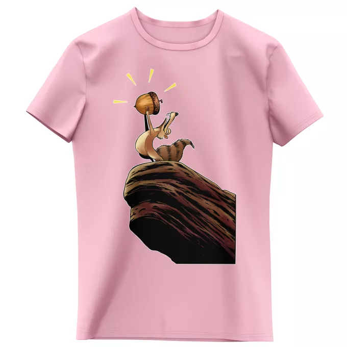 T-shirts crianças raparigas Paródia A Idade do Gelo Scrat e O Rei Leão