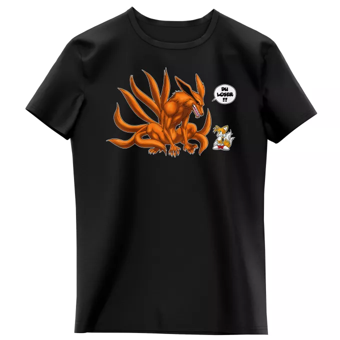 Mädchen Kinder T-Shirts Parodie auf Naruto Tails und Kyubi - Kurama