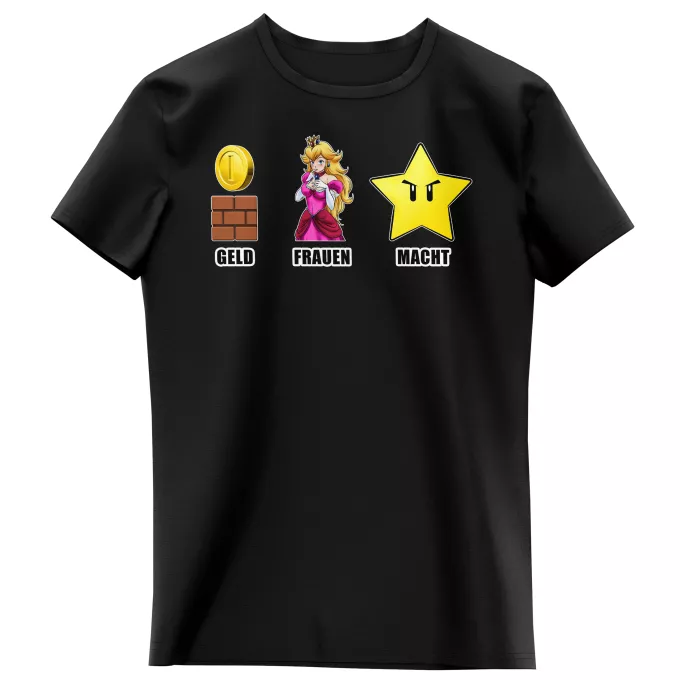 Mädchen Kinder T-Shirts Parodie auf Super Mario Mario