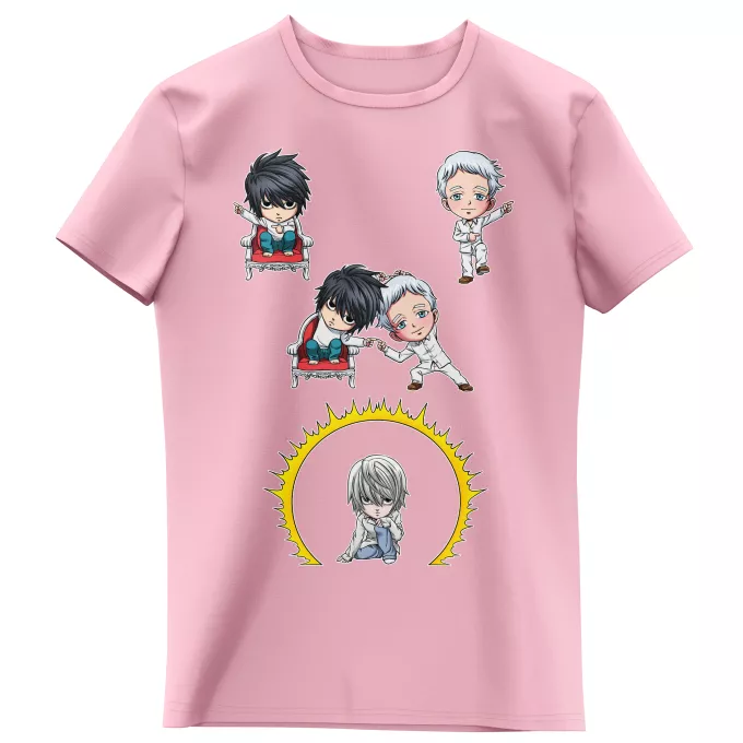 Camisetas Niñas Parodia Death Note Norman, L y Near aka Nate River