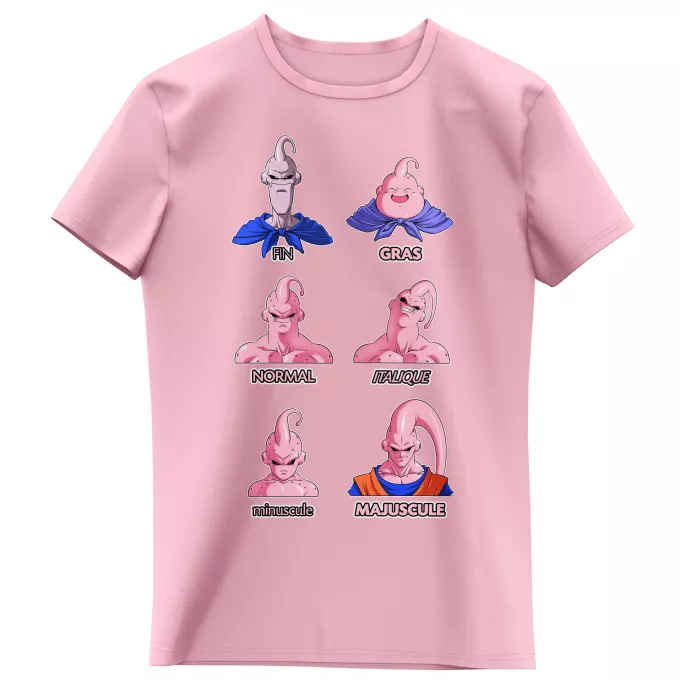 T-shirts Enfants Filles Parodie Dragon Ball Z - DBZ Un sacré caractères... - Boubou aka Majin Bou aka Super Bou aka Bouhan