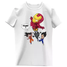 T-shirt Enfant Fille Iron Man « Pollueur ! » – Parodie Dragon Ball Z