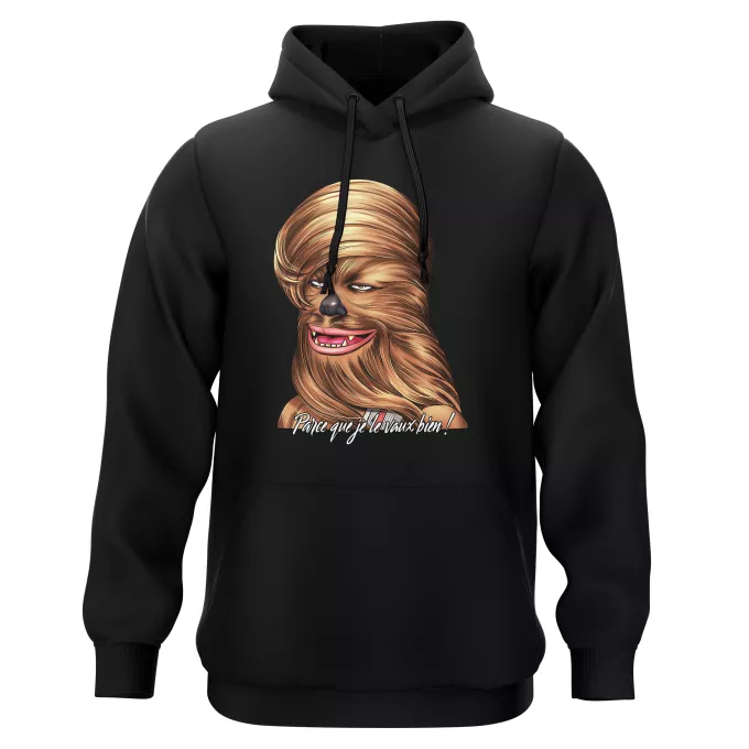 Sweat-shirts à Capuche Parodie Star Wars Parce qu'il le vaut bien... ! - Chewbacca aka Chewie