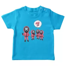 T-shirt bébé Squid Game Pink Soldiers – Parodie Squid Game