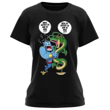 T-shirt Femme Le dragon Shenron « De Bonne Volonté mais de mauvaise foi ! » – Parodie Dragon Ball Z