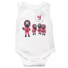 Body de bebé sin mangas Squid Game Pink Soldiers – Parodia de Squid Game
