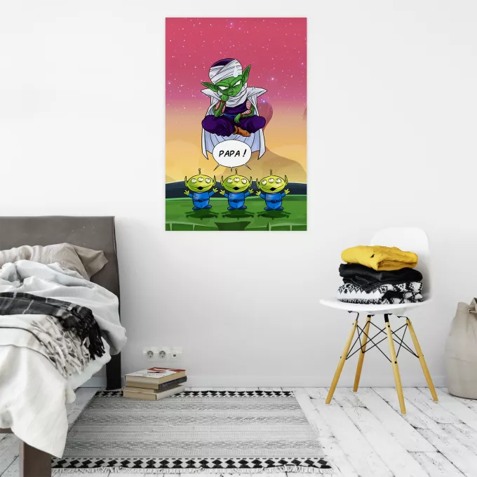Affiche HD / Poster HD Parodie Dragon Ball Z - DBZ Papa !! - Piccolo aka Satan Petit Coeur, les Aliens