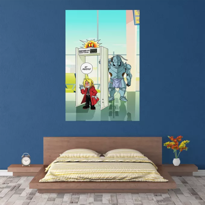 Affiche HD / Poster HD Parodie Full Metal Alchemist - FMA Détecteur de métaux ! - Edward, Alphonse Elric