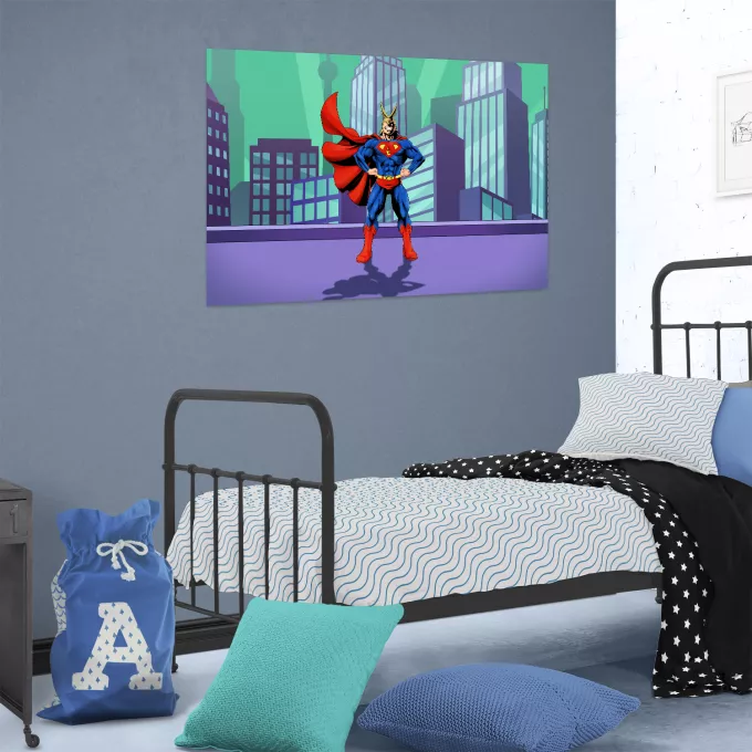 Affischer Parodi My Hero Academia All Might X Stålmannen