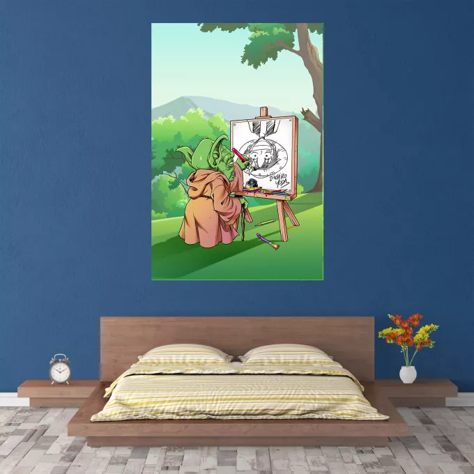 HD Posters Parodia One Piece Eiichiro Yoda que dibuja a Luffy al revés