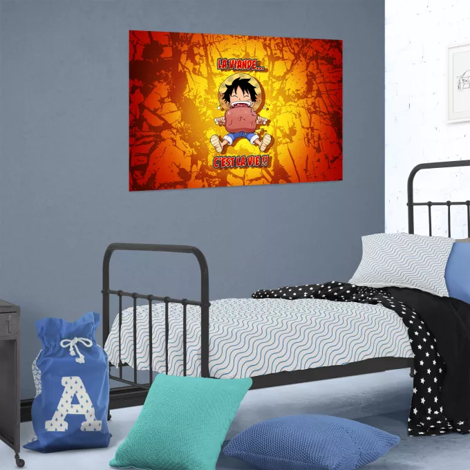 Affiche HD / Poster HD Parodie One Piece La Viande... C'est la vie ! - Luffy