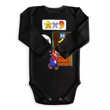 Body bébé manches longues « Une envie pressante... » – Parodie Super Mario