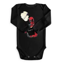 Body bébé manches longues « Blague d'immortel » – Parodie Deadpool
