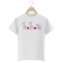 Camiseta Niño de manga corta Mew “Mew y Mewtwo” – Parodia de Pokémon
