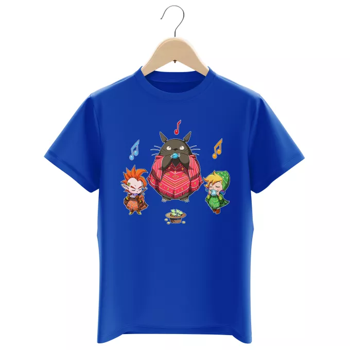 Camisetas Niños Parodia Zelda Ocarina Orchestra - Totoro, Link, Tapion