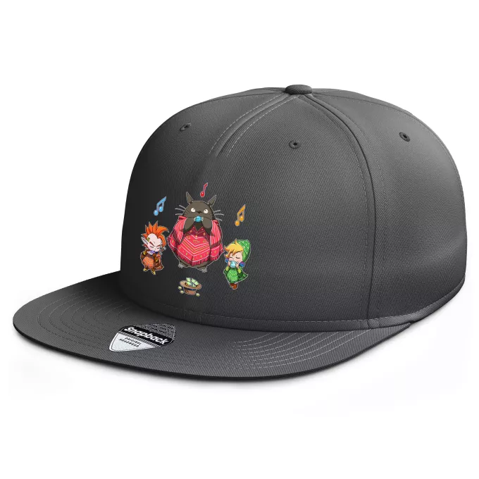 Gorra de rapero Parodia Zelda Ocarina Orchestra - Totoro, Link, Tapion