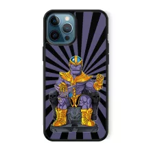 IPhone 12 Pro Max mobiltelefonsskydd (Svart) - Dragon Ball Super parodi - Thanos av Avengers och Beerus av Dragon Ball Super - Thanos av Avengers och Beerus av Dragon Ball Super (Tryckt i Frankrike)