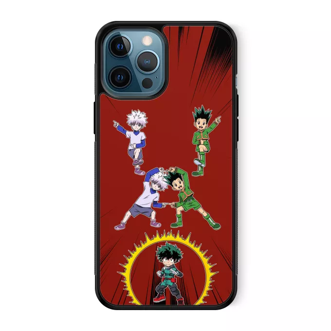 Fodral för iPhone 12 Pro Max Parodi My Hero Academia Gon, Killua och Deku (Izuku Midoriya)
