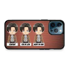Coque Téléphone Portable Livaï Ackerman Caporal-chef « Invincible et...impassible ! » – Parodie L'attaque des Titans