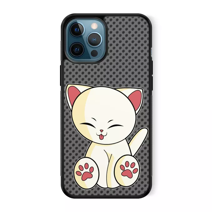 Coque pour téléphone portable iPhone 12 Pro Max Parodie Chatons Mignons Chaton Mignon Crème