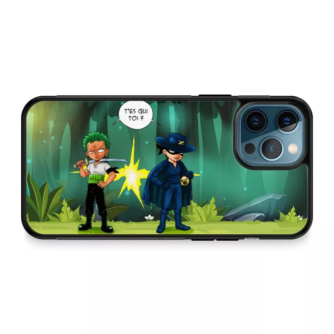 Coque pour téléphone portable iPhone 12 Pro Max Parodie One Piece D'un Z qui veut dire... - Zorro Roronoa
