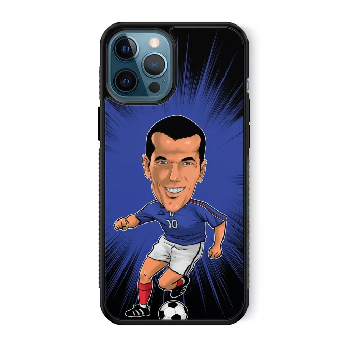 Coque pour téléphone portable iPhone 12 Pro Max Parodie Caricature de Stars Caricature SD Manga Stars Vol.8 ! - Caricature Stars - Zinedine Zidane