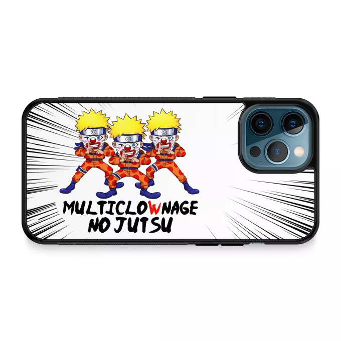 Coque pour téléphone portable iPhone 12 Pro Max Parodie Naruto Multiclownage No Jutsu !! - Naruto Multiclonage