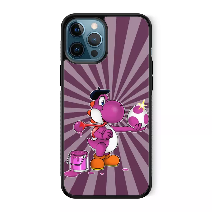 iPhone 12 Pro Max Phone Case Parody of Yoshi Purple Yoshi