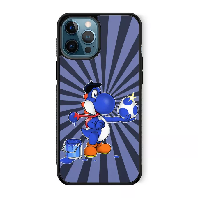 Custodia per iPhone 12 Pro Max Paoridia Yoshi Yoshi blu