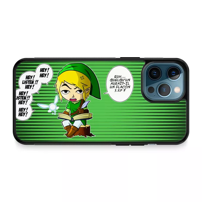 Coque pour téléphone portable iPhone 12 Pro Max Parodie Zelda Une fée pratique mais agaçante... - Link, la Fée Navi