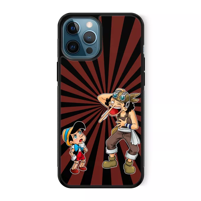 iPhone 12 Pro Max Handyhülle Parodie auf One Piece Lysop und Pinocchio - Piniocchio