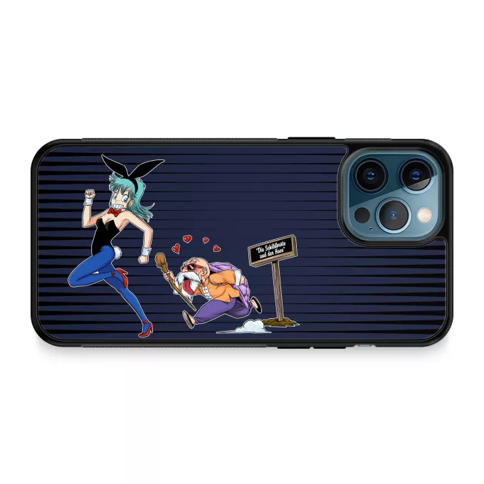 iPhone 12 Pro Max Handyhülle Parodie auf Dragon Ball Muten-Roshi und Bulma