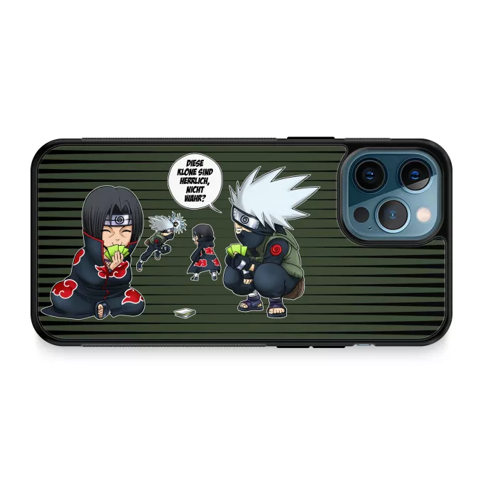 iPhone 12 Pro Max Handyhülle Parodie auf Naruto Kakashi Hatake und Itachi Uchiwa