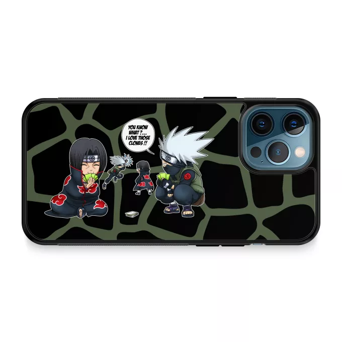 iPhone 12 Pro Max Phone Case Parody of Naruto Itachi and Kakashi