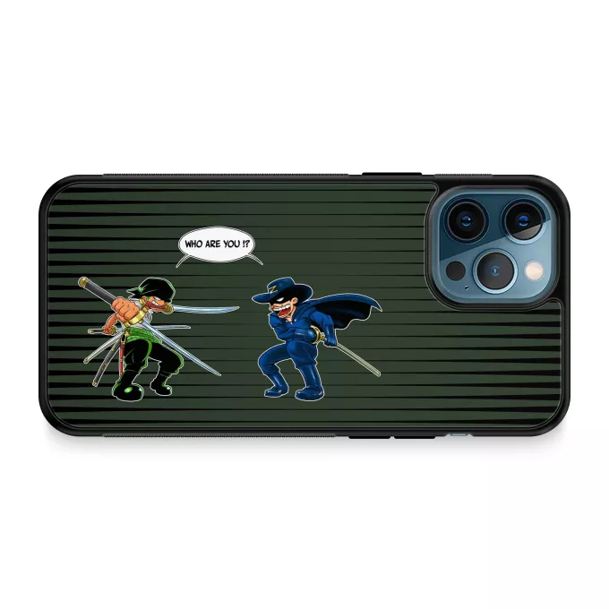 iPhone 12 Pro Max Phone Case Parody of One Piece Roronoa Zoro Vs Zorro