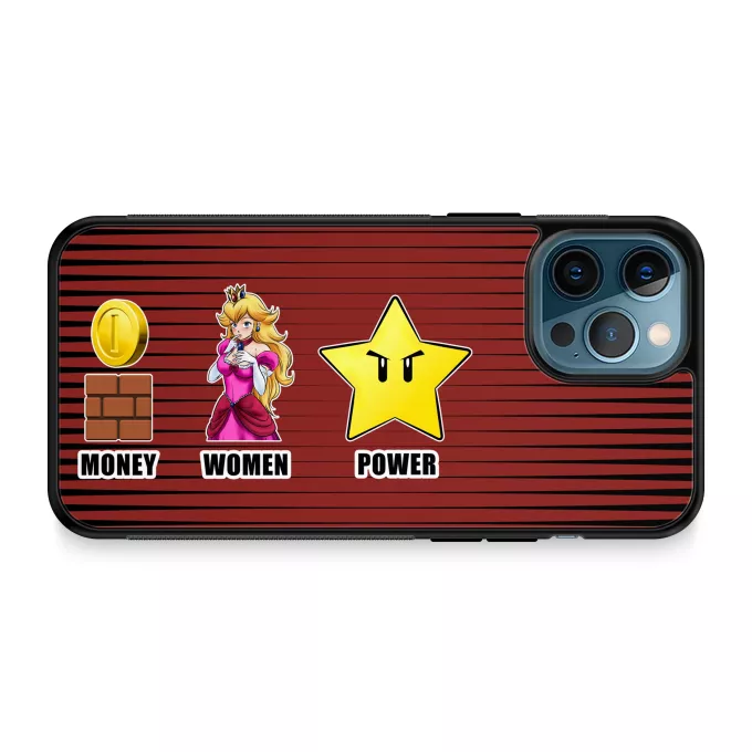 Funda para iPhone 12 Pro Max Parodia Super Mario Mario - Women, Money and Power
