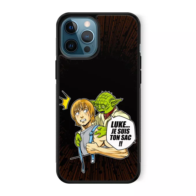 Coque pour téléphone portable iPhone 12 Pro Max Parodie Star Wars Luke... Je suis ton sac !! - Yoda, Luke Skywalker