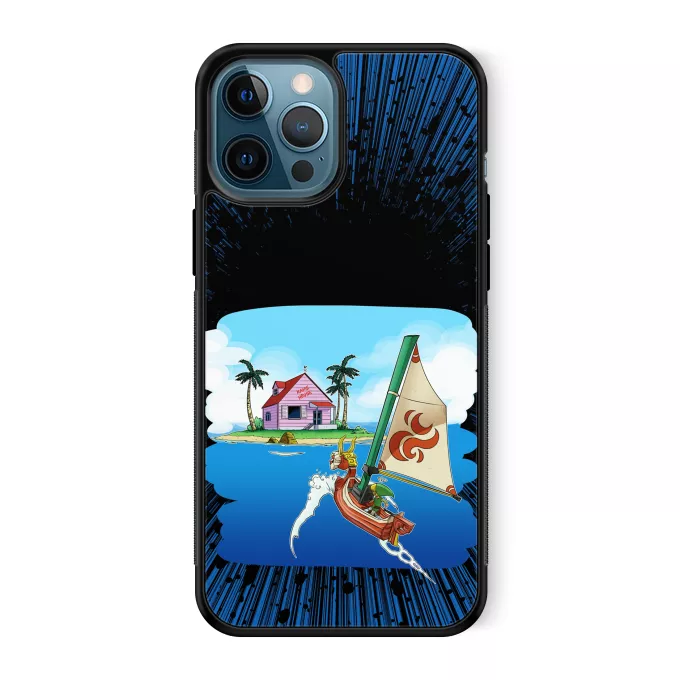 Estojo iPhone 12 Pro Max Paródia Zelda Link e Casa do Kame