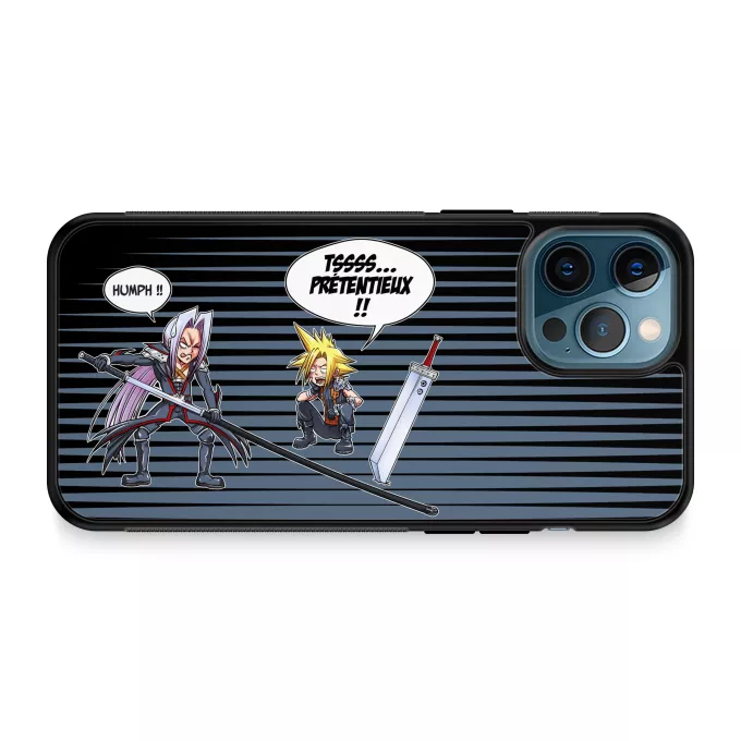 Coque pour téléphone portable iPhone 12 Pro Max Parodie Final Fantasy VII - FFVII Prétentieux !! - Clad, Sephiroth