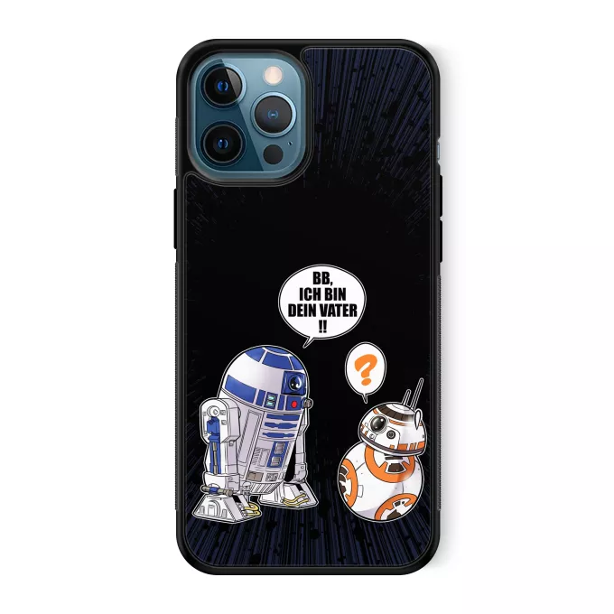 iPhone 12 Pro Max Handyhülle Parodie auf Star Wars R2-D2 und BB-8