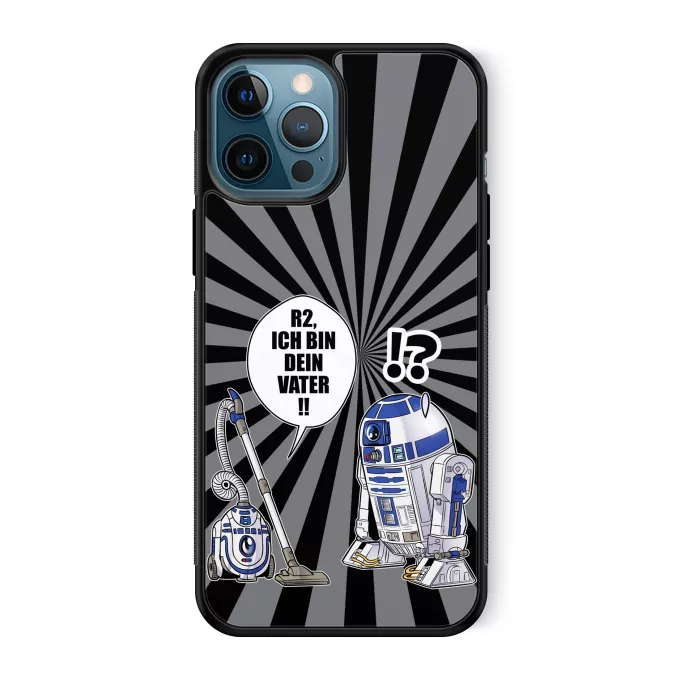 iPhone 12 Pro Max Handyhülle Parodie auf Star Wars R2-D2 - Ich Bin Dein Vater