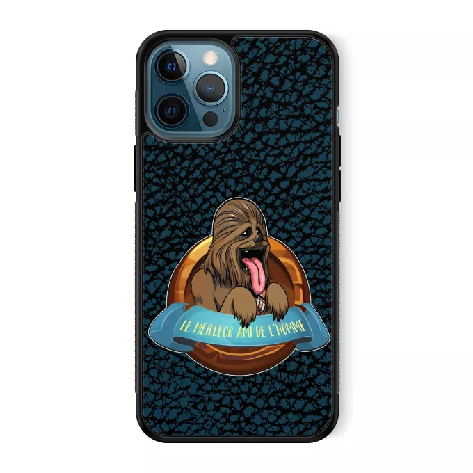 Coque pour téléphone portable iPhone 12 Pro Max Parodie Star Wars Le Meilleur Ami de l'Homme... - Chewbacca