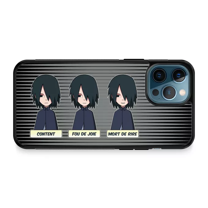 Coque pour téléphone portable iPhone 12 Pro Max Parodie Naruto Toujours aussi expressif... - Sasuke Uchiwa