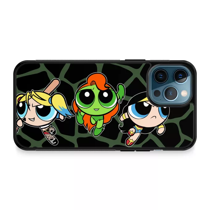 iPhone 12 Pro Max Handyhülle Parodie auf Batman Bubbles, Buttercup und Blossom aka Harley Quinn, Wonder Woman and Poison Ivy