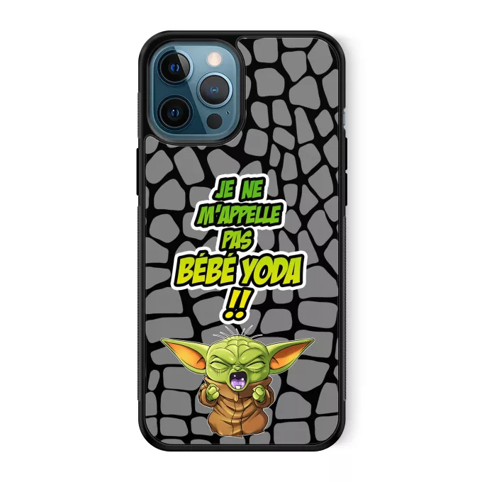 Coque pour téléphone portable iPhone 12 Pro Max Parodie Star Wars Un cri du coeur et avec force ! - Grogu, Bébé Yoda, Baby Yoda