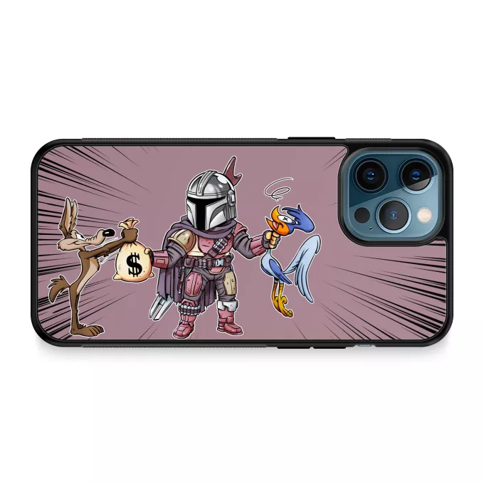 Fodral för iPhone 12 Pro Max Parodi Stjärnornas krig En Mandalorian aka Din Djarin,Gråben och Hjulben