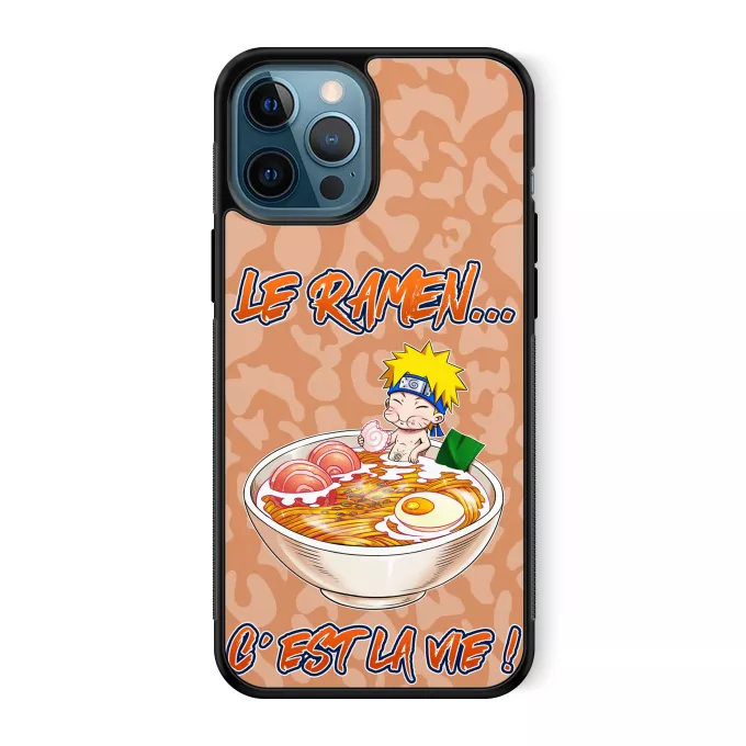 Coque pour téléphone portable iPhone 12 Pro Max Parodie Naruto Le Ramen... C'est la vie ! - Naruto Uzumaki
